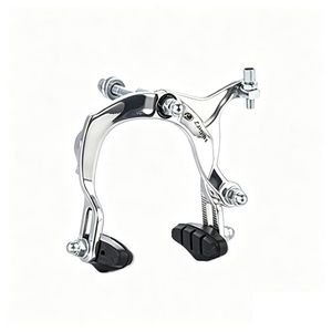 <span class=keywords><strong>Frein</strong></span> à étrier à pivot unique en aluminium moulé 55 mm, plaquettes de <span class=keywords><strong>frein</strong></span> standard 70-95 mm, montage noir/argent, pour vélo de route vintage style ancien - Product Image 3