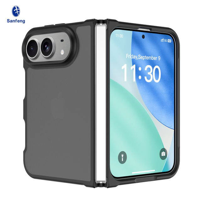 Premium Foldable Custom Mobile Phone Case for iPhone 18 Fold Matte Skin-Feel Translucent Shockproof Protective Smartphone Case