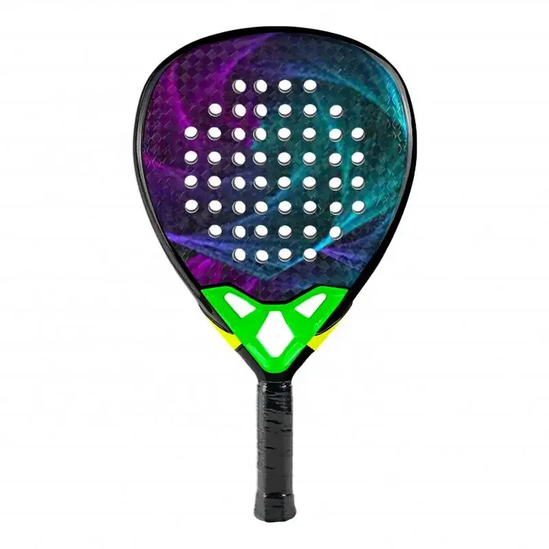 Nuevo diseño Venta caliente Alto rendimiento Soft 12K 18K Full Carbon Padel Raqueta con precio barato al por mayor con personalización