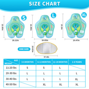 Flotteur <span class=keywords><strong>de</strong></span> bébé d'anneau couché <span class=keywords><strong>de</strong></span> natation gonflable avec l'anneau couché d'auvent avec le pare-soleil pour l'enfant - Product Image 6
