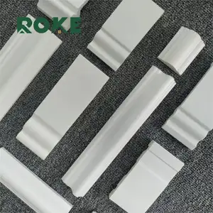 ROKE Skirting Board White direct supplier from China Latest Hard Quality High Density Ps Skirting Board Waterproof Skirting