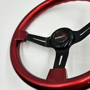 Volante Deportivo Universal ABS Rojo de 14 Pulgadas y 7 cm de Profundidad, Estilo JDM - Product Image 5