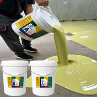 Revêtement de sol en époxy à base de sable de quartz coloré antidérapant, effet marbre, peinture époxy pour sols en béton liquide coloré