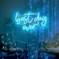 Meilleur jour de ma vie - Enseigne néon personnalisée avec logo LED, nom personnalisé, lettres illuminées pour salon de beauté, salon de coiffure, café, spa