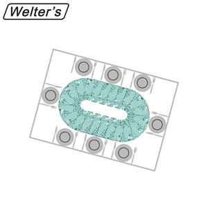 Plaque pivotante rotative en plastique de haut niveau techniquement qualifiée Susan paresseuse pour longue table - Product Image 3