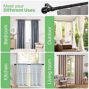 Tringles à rideaux de <span class=keywords><strong>douche</strong></span> décoratives modernes, faciles à utiliser, en acier, longues, solides, à faire soi-même, et accessoires pour l'espace de vie à la maison - Product Image 6