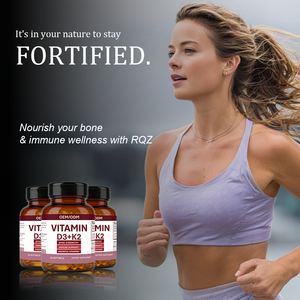 Gélules de vitamine <span class=keywords><strong>D3</strong></span>+<span class=keywords><strong>K2</strong></span> - Fournissant de l'énergie Complément alimentaire pour adultes 60 gélules/flacon OEM/ODM - Product Image 5