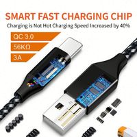 Câble de chargeur 1m 2m 3m de haute qualité Android USB 2.0 Câble micro USB en nylon à charge rapide pour chargeurs de téléphone X