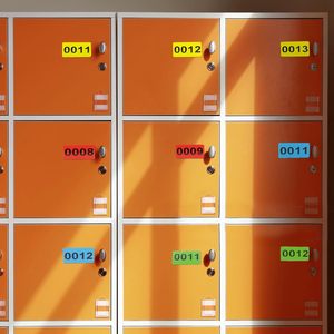 Custom Syncode 4 Rolls 1-1000 Inventory Numbered <strong>Stickers</strong> 30x20mm <strong>Strong</strong> <strong>Adhesive</strong> Waterproof UV Coated Paper Labels (Yellow Red - Product Image 5