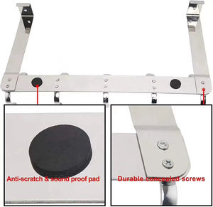 Дверная вешалка для полотенец, вешалка для полотенец, вешалка для полотенец с 5 крючками для сумки - Product Image 4