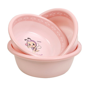 Bañera Redonda de Plástico Rosa de 39 cm de Profundidad para Bañar Bebés, Lavar la Cara y Uso Doméstico - Product Image 3