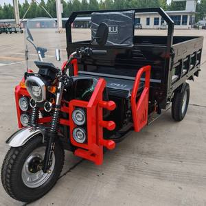 Rural Electric Cargo Tricycle Property Operations Open Load <b>Bed</b> Tubular Nose <b>Guard</b> Clear Windshield Signal Light Set - Product Image 3