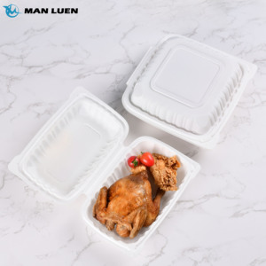 Custom Disposable Plastic Packaging food Takeaway Microwave PP Hinged Container