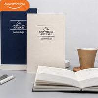 AssurePrint Plus Journal de Gratitude Personnalisé A5 à Couverture Rigide en Lin, 100 Feuilles 100 g/m², Non Daté, avec Marque-page Ruban, Cadeaux de Pleine Conscience Quotidienne