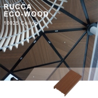 Pour RUCCA Design moderne intérieur 100*25mm WPC bois Composite PVC carreaux de plafond bande étanche artistique pour hôtels facile à installer
