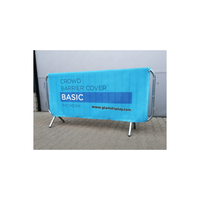 Housses de barrière en tissu polyester pour barricades, bannières de signalisation pour foule, housses de barricade personnalisées |   Housses de barrière événementielle personnalisées