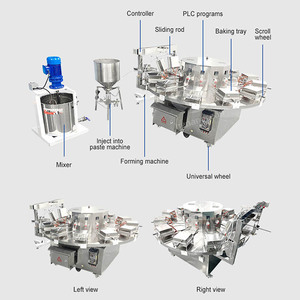Máquina de fabricación de cono de oblea completamente automática OCEAN, máquina de cono de azúcar enrollado, máquina de fabricación de rollos de huevo Barquillo - Product Image 2