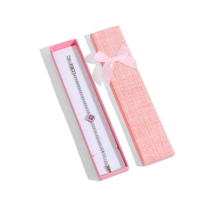 <span class=keywords><strong>Caja</strong></span> de joyería original con cubierta de tela, venta al por mayor, regalo, pendientes, anillo, pulsera, embalaje de joyería - Product Image 6