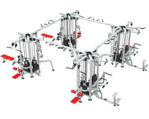 Machine de musculation multi-stations robuste pour 16 utilisateurs avec barre de traction pour salle de sport, adaptée à toute la salle - Product Image 1