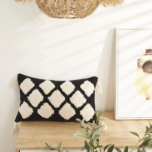 Almofada boho, almofada decorativa de algodão, capa de travesseiro artesanal - Product Image 6