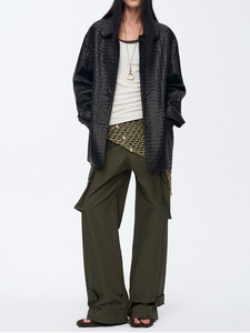 5176-1 Nuovo Design <span class=keywords><strong>Giacca</strong></span>-<span class=keywords><strong>Camicia</strong></span> Casual in Vera Pelle di Pecora Intrecciata per <span class=keywords><strong>Donna</strong></span> - Product Image 4