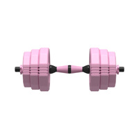 Mancuernas Recubiertas de PVC KAIS-002 - Equipo de Fitness para el Hogar Unisex para Hombres y Mujeres, Barra de Peso Ajustable para Entrenamiento Corporal y Ejercicios de Core