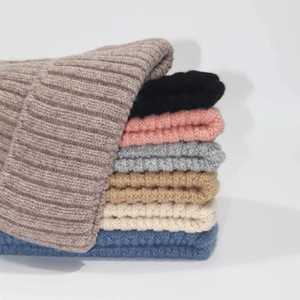 Conjunto de gorro y bufanda de lana tejida para mujer, 100% lana pura, nuevo, sin costuras, grueso, de dos piezas, para otoño e invierno - Product Image 3