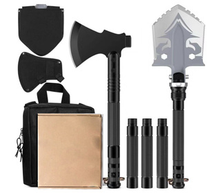 Bâton de randonnée tactique multifonctionnel, bâton de trekking, <span class=keywords><strong>canne</strong></span> de randonnée combinée, <span class=keywords><strong>ensemble</strong></span> de bâtons de camping en alliage d'aluminium - Product Image 4