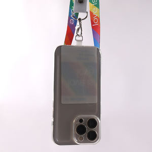 OEM ODM Custom poliestere amore è love logo arcobaleno Design eventi cordino con Anti-perdita del telefono distanziatore per gli espositori della fiera - Product Image 3