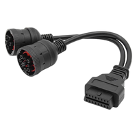 Câble adaptateur OBD 6 + 9 broches pour camion Ligne OBD2