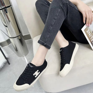 Nuevas Zapatillas de Lona 2025 de Caña Baja con Cierre de Gancho y Bucle Ajustable, Punta Abierta, Estilo Casual, con Parches y Hebilla, Versátiles para el Día a Día, Básicas - Product Image 1