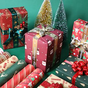 Emballage en papier de soie écologique flocons de neige rayures d'<span class=keywords><strong>arbre</strong></span> de Noël et joyeux Noël cadeau vêtements emballage papier d'emballage - Product Image 5