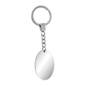 Portachiavi alla Moda in Lega con Logo Personalizzato, Moschettone Ovale in Acciaio 29x45mm, Portachiavi in Metallo Leggero con Logo Laser - Product Image 1
