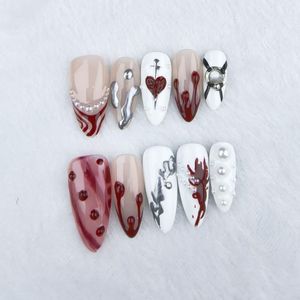 Fábrica mayorista de <span class=keywords><strong>manicura</strong></span> prensada en forma de almendra de estilo europeo y americano - Product Image 6