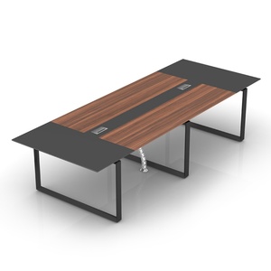 Table de salle de réunion moderne de haute qualité, prix d'usine Chine, mobilier de bureau, bureau de salle de conférence, table de conseil d'administration - Product Image 1