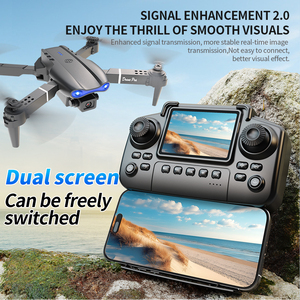 Dron de <span class=keywords><strong>control</strong></span> remoto E99 PRO con cámaras duales 4K de alta definición y pantalla de sistema de <span class=keywords><strong>control</strong></span> remoto de juguete mini Dron - Product Image 4
