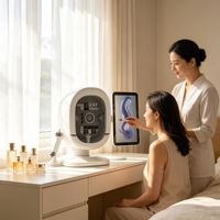 Alat Pemindai Kulit Wajah AI Magic Mirror dengan Perangkat Pencitraan UV Multi-spektrum, Mendeteksi Noda, Pori-pori, dan Kerutan untuk Salon Kecantikan OEM
