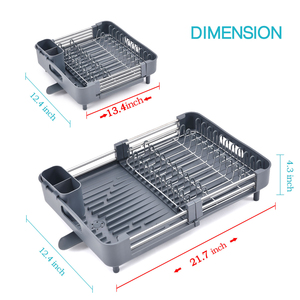 Stretchable sink, stainless steel tableware drainage shelf, <b>kitchen</b> <b>storage</b> cabinet wholesale - Product Image 6