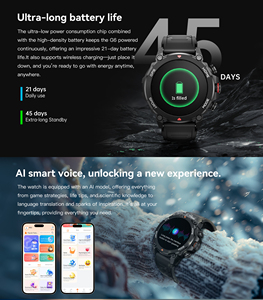 Festival des achats de septembre Montre intelligente pour hommes G6 1.43 pouces 450mah 5ATM Montre intelligente de sport étanche avec fonction de prières GPS - Product Image 5