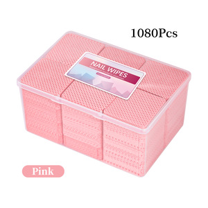 ผ้าเช็ดทำความสะอาดเล็บแบบไม่เป็นขุย 1080 ชิ้น แผ่นใยฝ้ายสำหรับทำความสะอาดเครื่องสำอาง ทำเล็บมือ ซาลอน ล้างเจลทาเล็บ อุปกรณ์ทำเล็บ - Product Image 5