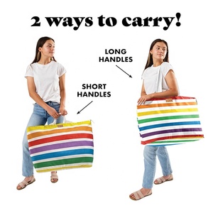 Bolso extragrande de fin de semana para mujer All the Things, bolso grande para la noche, bolso de mano para Hospital, bolso de lona con cremallera de arcoíris colorido - Product Image 2