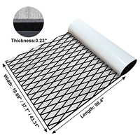 Feuilles de revêtement de sol en mousse EVA pour bateau KT GuoMei, motif diamant gris clair sur noir, faciles à découper, personnalisables, vente chaude