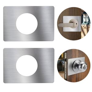 WEKIS Placa de Refuerzo de Aleación de Zinc para Puerta, Cubierta de Fijación para Manija, Palanca y Cerrojo, Kit de Reparación de Cerradura de Puerta, Espaciado de 60mm - Product Image 2