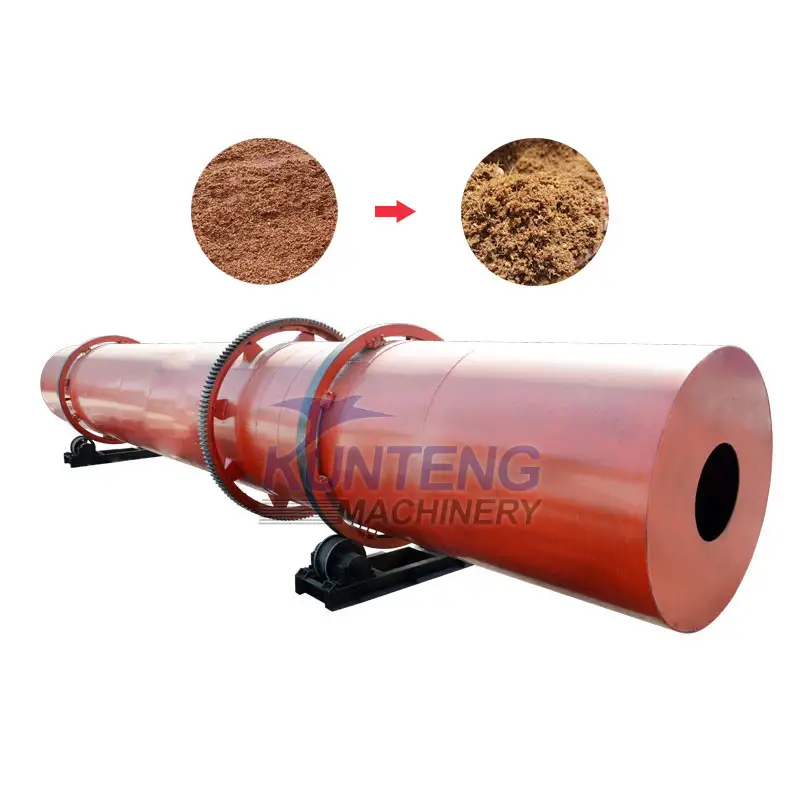 Factory price coir pith rotary drying machine cocopeat rotary dryer coco peat drying machine