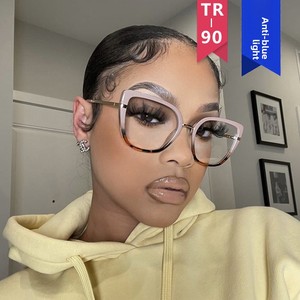 5042 Nuova Montatura per Occhiali Europea e Americana, Stile Cat Eye Quadrato, Montatura Completa in TR90, Anti-Luce Blu, Personalizzabile, Stile Instagram Senza Montatura - Product Image 2