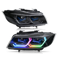 Convient pour BMW Série 3 E90/E91 2005-2012 LCI Kit de conversion d'assemblage de phares LED pour véhicule à moteur RGB