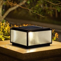 Haute qualité moderne minimaliste poste porte principale lampe moderne extérieur pilier lumière eau à motifs verre parc lampe pilier