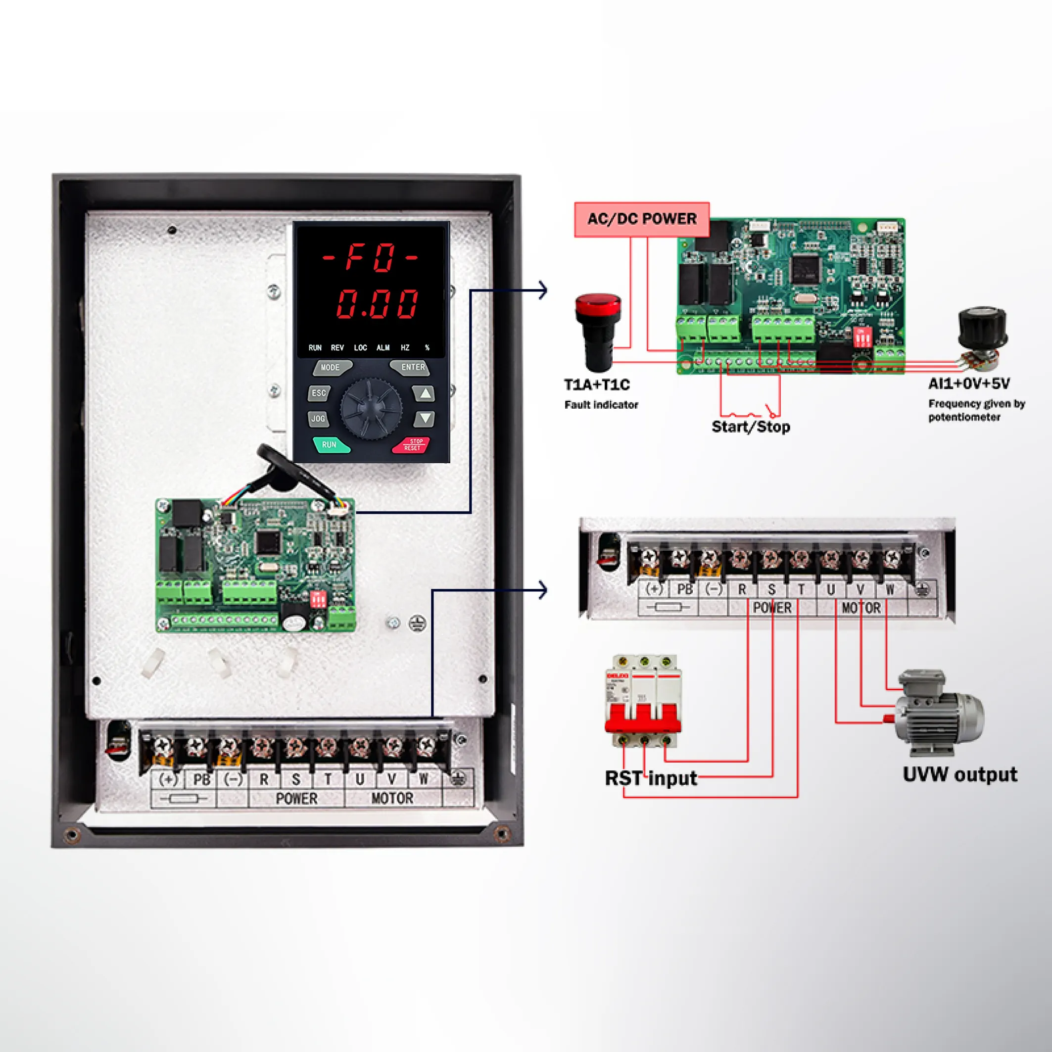 RAYNEN 380v 중국 톱 10 vVFD 브랜드 제조업체 75KW AC 드라이브