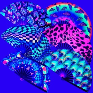 Personalized Decoration Black <b>Large</b> Wooden Folding Custom Printing Bamboo Hand <b>Fan</b> for Gifts - Product Image 6