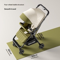 Poussette bébé pliable en métal léger - Double usage assis/allongé - Pliage en un clic - Capacité de charge de 15 kg - Pour bébés de 0 à 6 mois
